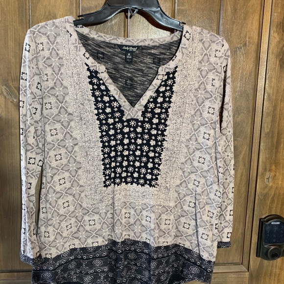 LUCKY BRAND Placed Scarf Top medium - Picture 4 of 7